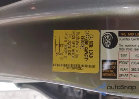 2023 Lexus Is 500 F Sport Performance Premium z USA, uszkodzony, nr VIN JTHAP1D26P5002624